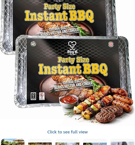 Big K Disposable Instant BBQ Tray Bundle - Pack of 2 Party Size All In One Barbecue Instant Light Charcoal Grill Trays with Topline Card. Ideal for Garden BBQ, Camping, Outdoor Party, Picnics.